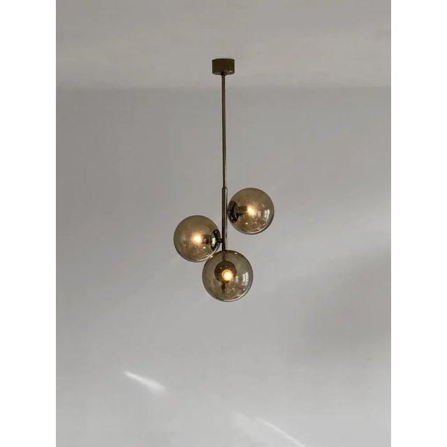 Gold Postmodern Space Age Ceiling Lamp, 1970s For Sale - Image 8 of 10