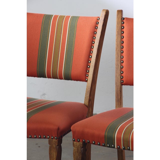 Wood Vintage Danish Brutalist Tall Back Chairs attributed to Henning Kjærnulf, 1960s, Set of 4 For Sale - Image 7 of 18