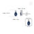 Classic 1.11 Carat Blue Sapphire & Diamond Stud Earrings in 14k White Gold- A Pair For Sale - Image 10 of 14