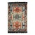 Rug & Kilim’s Tribal Custom Rug Sample With Orange and Blue Geometric Patterns For Sale