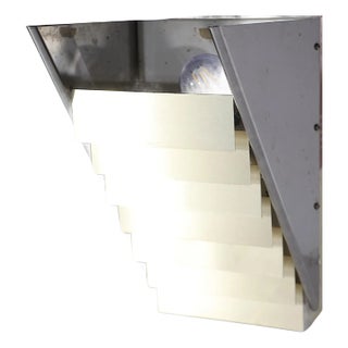Architectural Louvered Sconce C. 1970’s For Sale