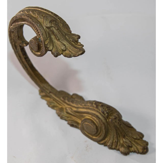 Pair of Louis XIV Baroque Style Gilt Bronze Curtain Hooks or Tie Backs Set of 2 For Sale - Image 12 of 13