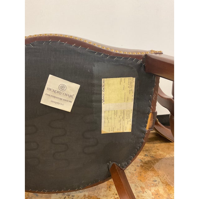Pair of Late 20th Century Executive Side Chairs in Leather by Hickory Chair For Sale - Image 17 of 18