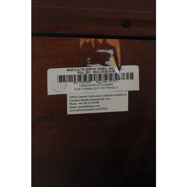 Maitland Smith Round Inlaid Mahogany Center Table For Sale - Image 15 of 15