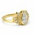 Lotus Gold Ring With Moissanite Silver, Gold, Size 6 For Sale - Image 9 of 11