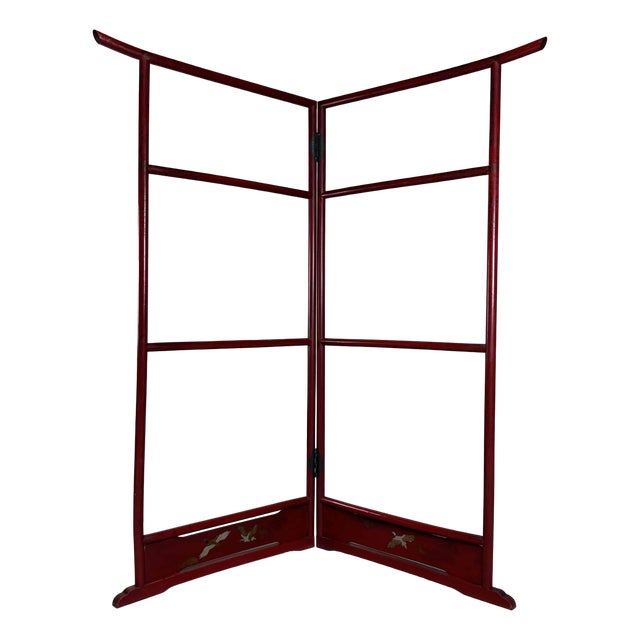 Antique Japanese Lacquered Crane Kimono Hanger Stand For Sale