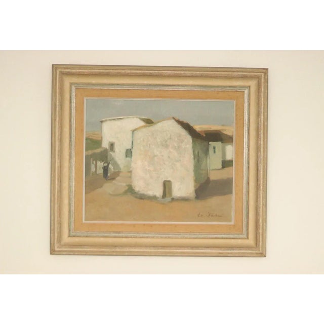 Evert Färhm, Houses, 1960s, Oil on Panel, Framed For Sale - Image 5 of 11