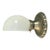 1910s Nickel Plated Brass Wall Sconce With White German Antique Shade For Sale