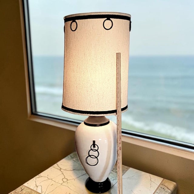 Monumental Ginger Jar Shaped Table Lamps With Cascading Hoop Earring Handles on Lamp and Shade For Sale - Image 12 of 17