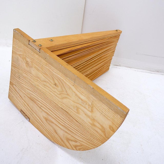 Modern Fan-Shaped Pine Screen, France, 1970s For Sale - Image 14 of 16