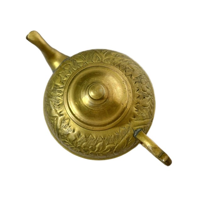 Late 19th Century Brass Samovar Set W/Teapot For Sale - Image 6 of 9