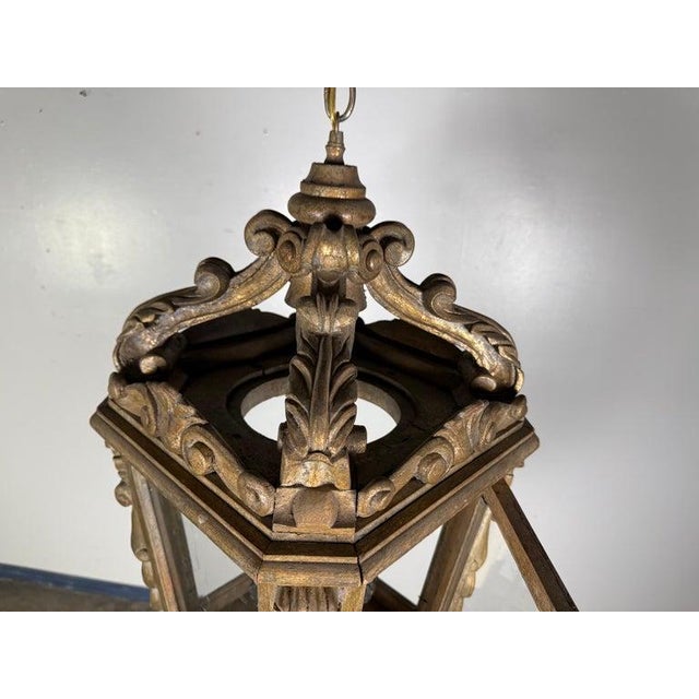 Northern Italian Giltwood Lantern For Sale - Image 10 of 12