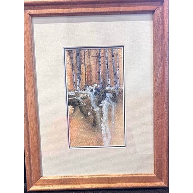 A gem of Colorado regionalist art, this intimate original watercolor by Japanese-American artist Itsu Arita captures a...