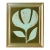 Original Framed Flower Painting, Textured Wall Art, Oil on Canvas in Gold Frame, 15x19 Minimalist Boho Home Decor For Sale