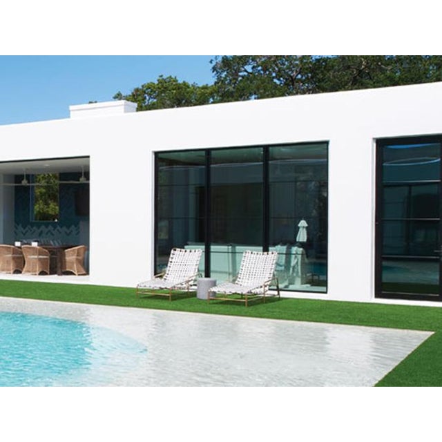 Brown Jordan Kantan Aluminum Vinyl Lounge Chair, Mica frame with Coffee fabric For Sale In Jacksonville, FL - Image 6 of 11