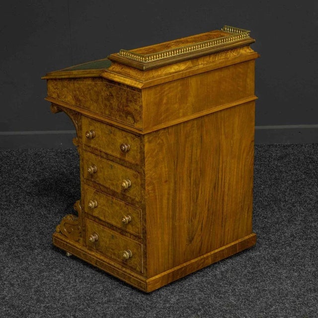 Victorian Walnut Davenport For Sale - Image 11 of 14