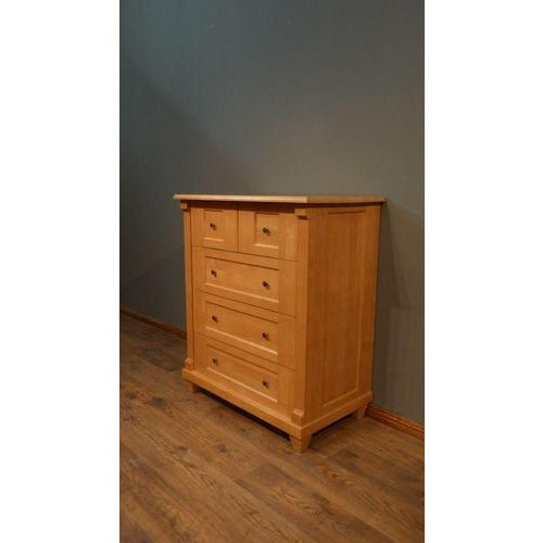 Five-Drawer Linen Chest in Alder For Sale - Image 8 of 9