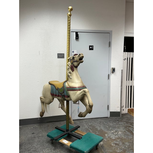 Traditional Circa 1905 Herschell-Spillman Inside-Row Jumper Carousel Horse For Sale - Image 3 of 12