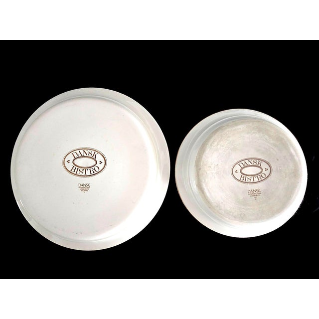 Ceramic Vintage Dansk Bistro Christianshavn Brown Dinner Plates and Rimmed Bowls, 10 Pieces For Sale - Image 7 of 8