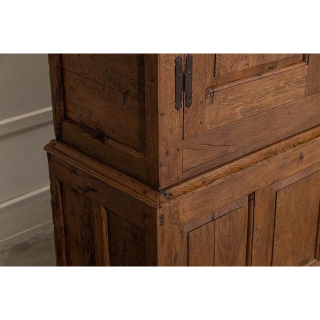 18th Century English Stripped Oak Livery Cupboard, 1780 For Sale - Image 13 of 18