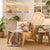 Rattan Accent Chair for Living Room, Mid Century Modern Wood Side Chair, Comfy Bamboo Armchair for Bedroom Reading Nook, Boho Home Decor For Sale - Image 9 of 10