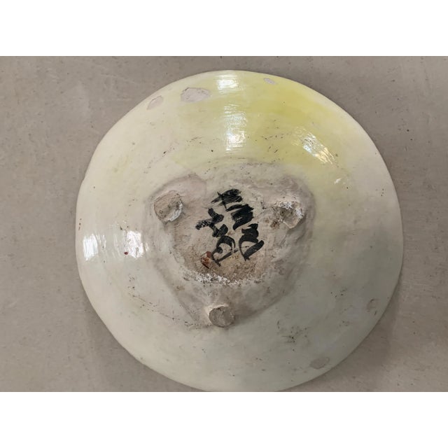 Mid 20th Century Hand Made Studio Pottery Terracotta Figural Drawing Bowl For Sale - Image 10 of 11