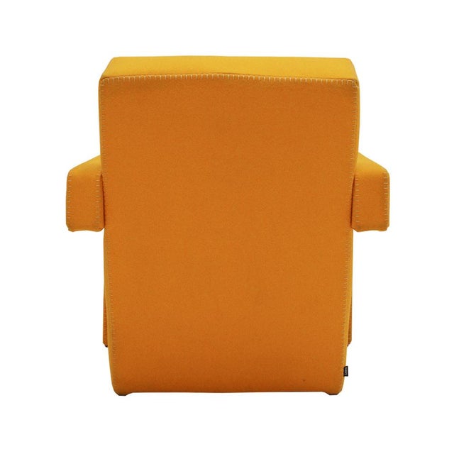 Utrecht Armchairs in Orange Wool Fabric by Gerrit Thomas Rietveld for Cassina, 1935, Set of 2 For Sale - Image 5 of 12