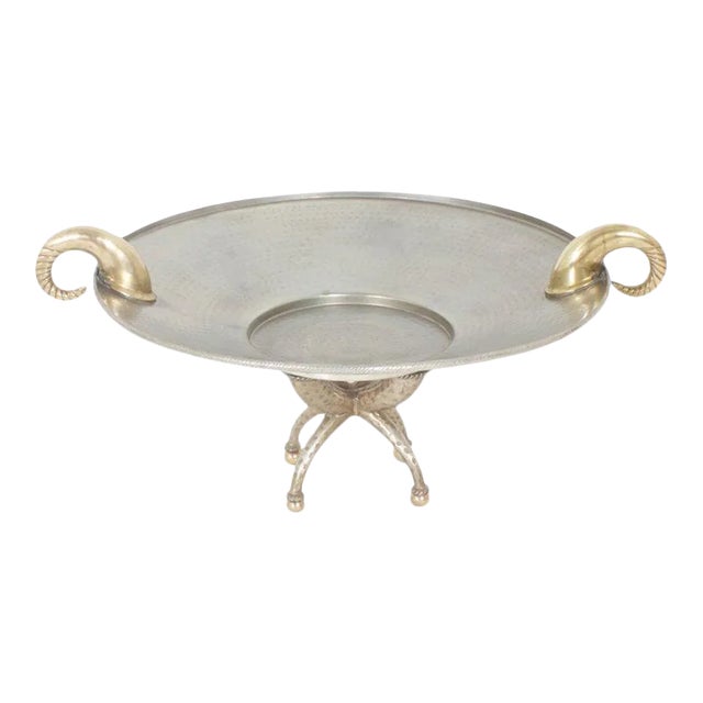 Modern Silver and Brass Bowl For Sale
