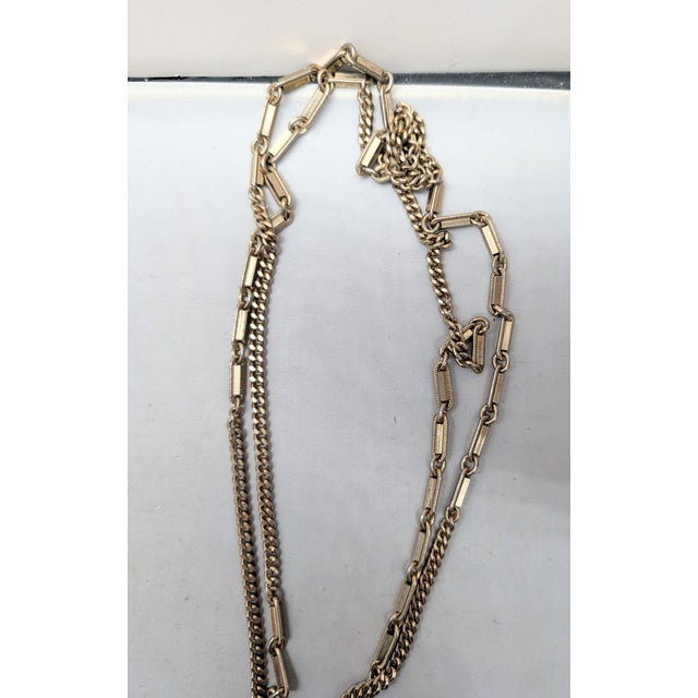 Vintage 1949 Signed Monet Goldtone Perfume Charms Sautoir Necklace For Sale - Image 14 of 14