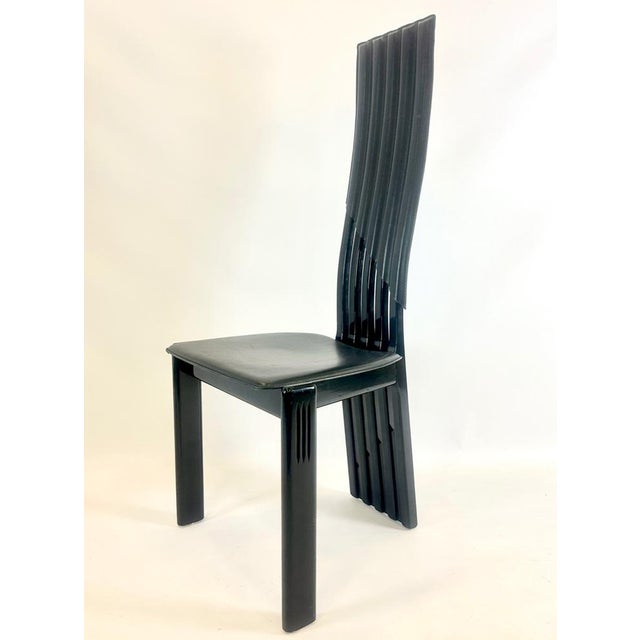 Italian Modern Tripod Chairs from Lübke, 1980s, Set of 4 For Sale - Image 4 of 14