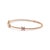 Modern Ladies 14k Rose Gold Three Butterfly Diamond Flexible Bangle Bracelet For Sale - Image 3 of 8