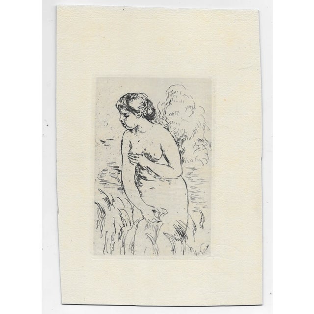 Pierre-Auguste Renoir (French, 1841–1919) "Bather Standing Up to Her Knees" or "Baigneuse Debout, A Mi-Jambes" etching on...