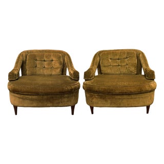 1960s Pair MCM Lounge Chairs For Sale