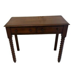 Antique Georgian Mahogany Side Table with Barley Twist Legs, 1830 For Sale