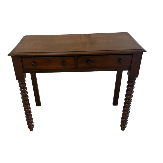 Antique Georgian Mahogany Side Table with Barley Twist Legs, 1830 For Sale