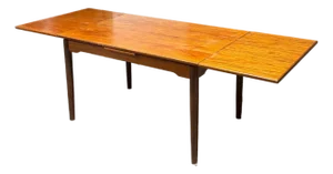 Vintage Danish Teak Draw Leaf Mid Century Modern Dining Table