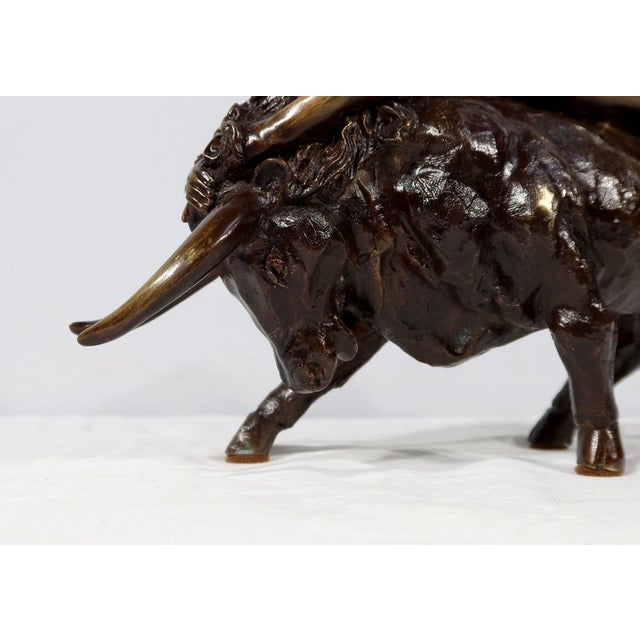 Majera, La Déesse Europe rencontrant le Taureau, 20th Century, Bronze For Sale - Image 5 of 18