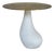 Revelation Modern White and Satin Brass Ghost Accent Table For Sale