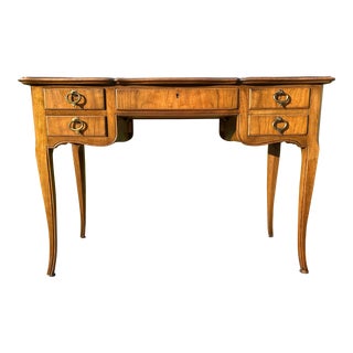 Mid-Century Baker Furniture French Louis XV Directoire Writing Desk With Original Brass Pulls For Sale