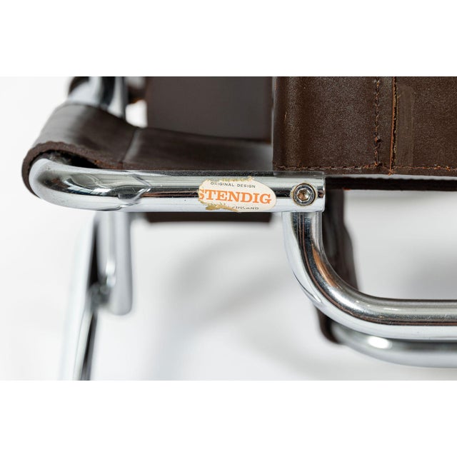 Pair of Mid Century Brown Wassily Chairs by Marcel Breuer for Stendig, 1960s, Labeled For Sale - Image 14 of 18