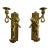 Vintage Pair of Italian Solid Brass Cherub Wall Sconce For Sale