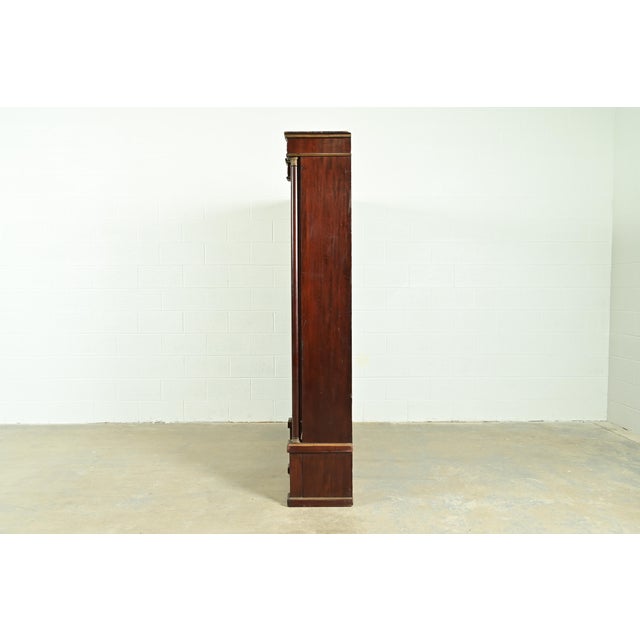Jacob-Desmalter Style Antique French Empire Mahogany Bibliotheque Bookcase Cabinet With Mounted Gilt Bronze Ormolu, Circa 1880s For Sale - Image 12 of 14