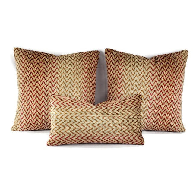 Not Yet Made - Made To Order Colefax and Fowler Jerome in Red Euro Pillow Cover For Sale - Image 5 of 8