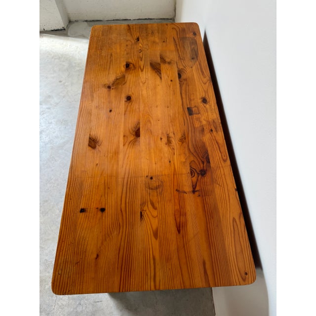 Vintage Pine Wood Desk by Furniture Makers For Sale In Miami - Image 6 of 12