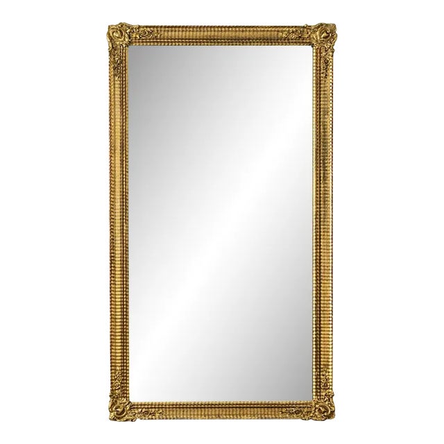 French 19th Century Louis XVI Gold Gilt Mirror For Sale