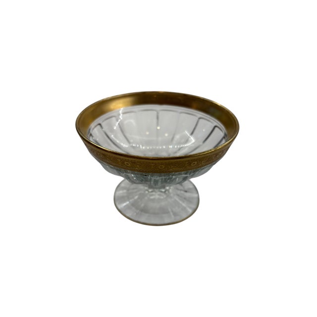 Mid 20th Century Mid Century Modern Heisey Gold-Rimmed Lidded Pedestal Candy Dish For Sale - Image 9 of 18