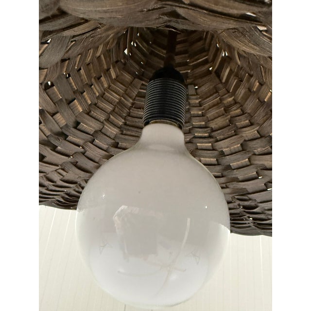 Vintage Rattan Wicker Hanging Lamp, 1960s For Sale - Image 12 of 17