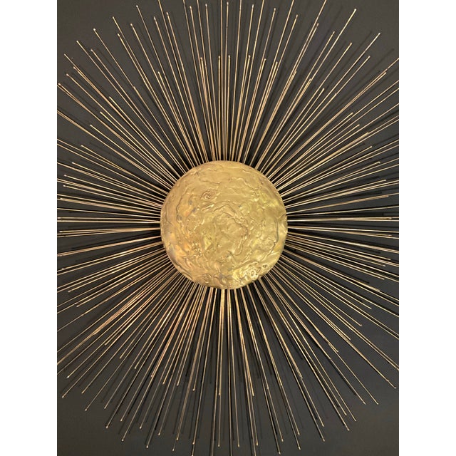 Vintage Mid-Century Modern 44” Monumental Brutalist Brass