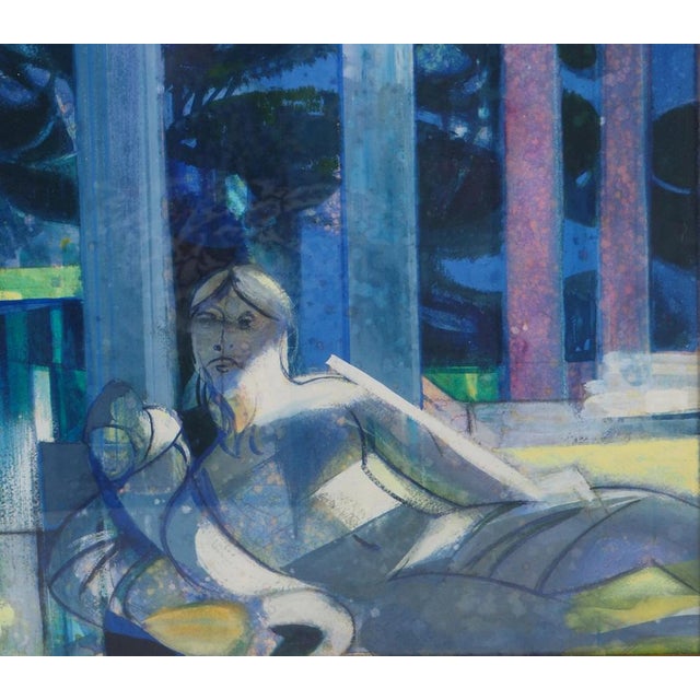 Camille Hilaire, Resting Goddess, 1975, Original Watercolor and Gouache For Sale - Image 5 of 8