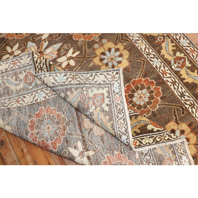 Early 20th Century Early 20th Century Brown Persian Veramin Rug - 4'6" x 6'5" For Sale - Image 5 of 10